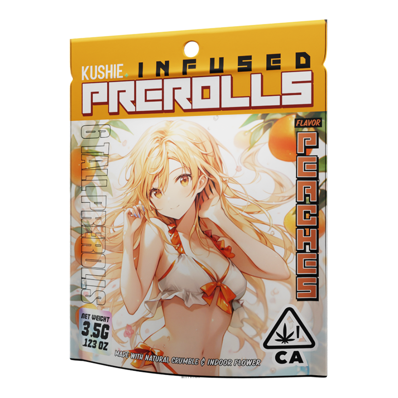 Peaches (Hybrid) THCA infused prerolls 5PK (0.6g x 5) 3G