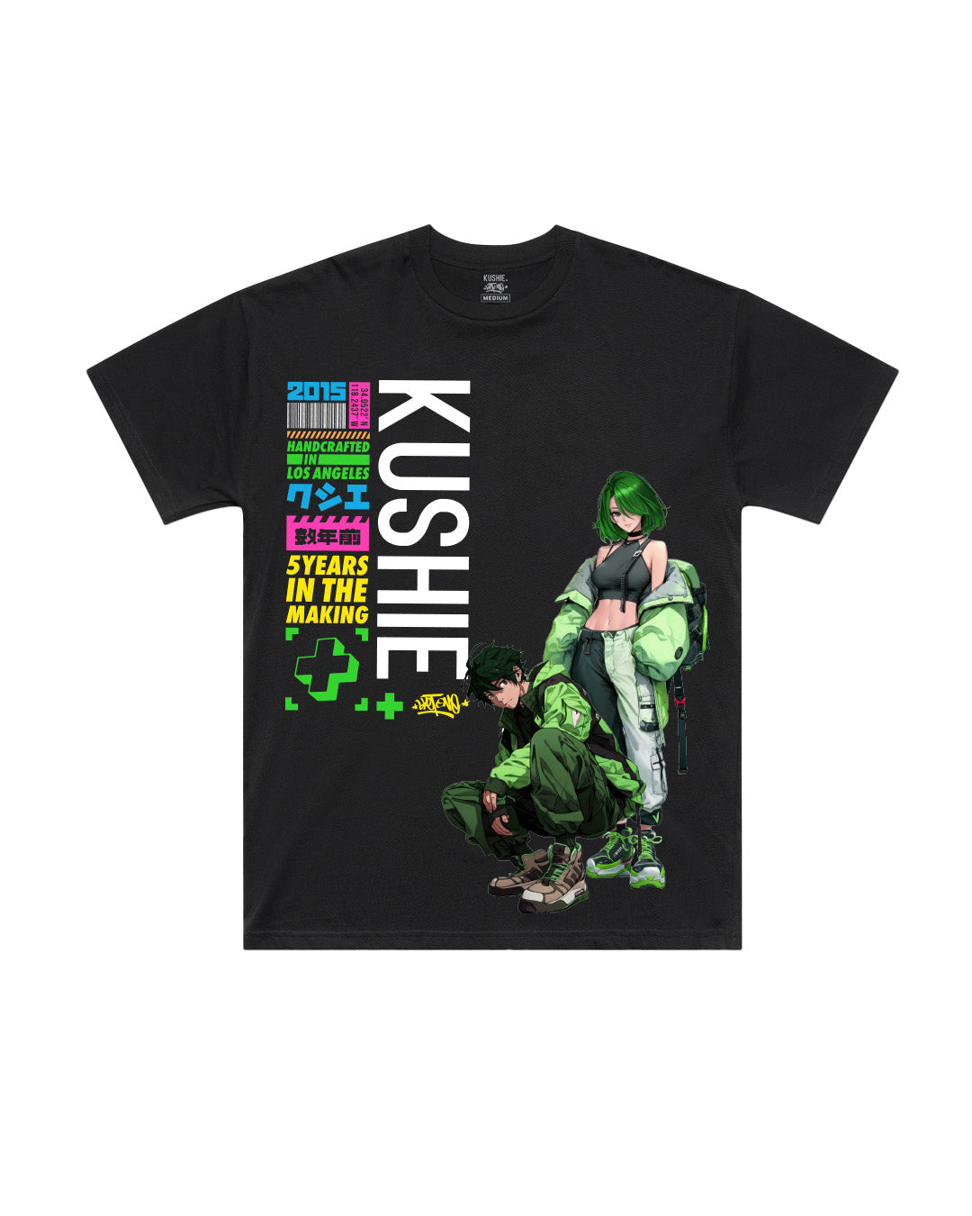 Kushie x Sket One Limited Edition Mid Weight Tee - Green Apple Friter Phase