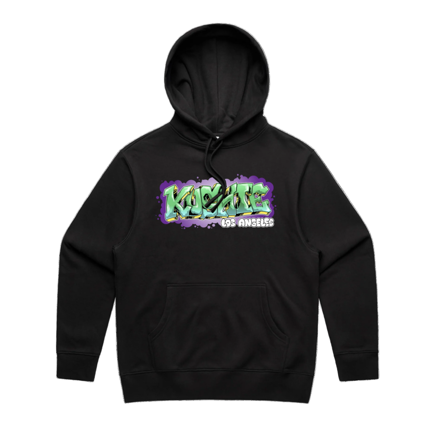 KUSHIE GRAFFITI HOODIE - BLACK