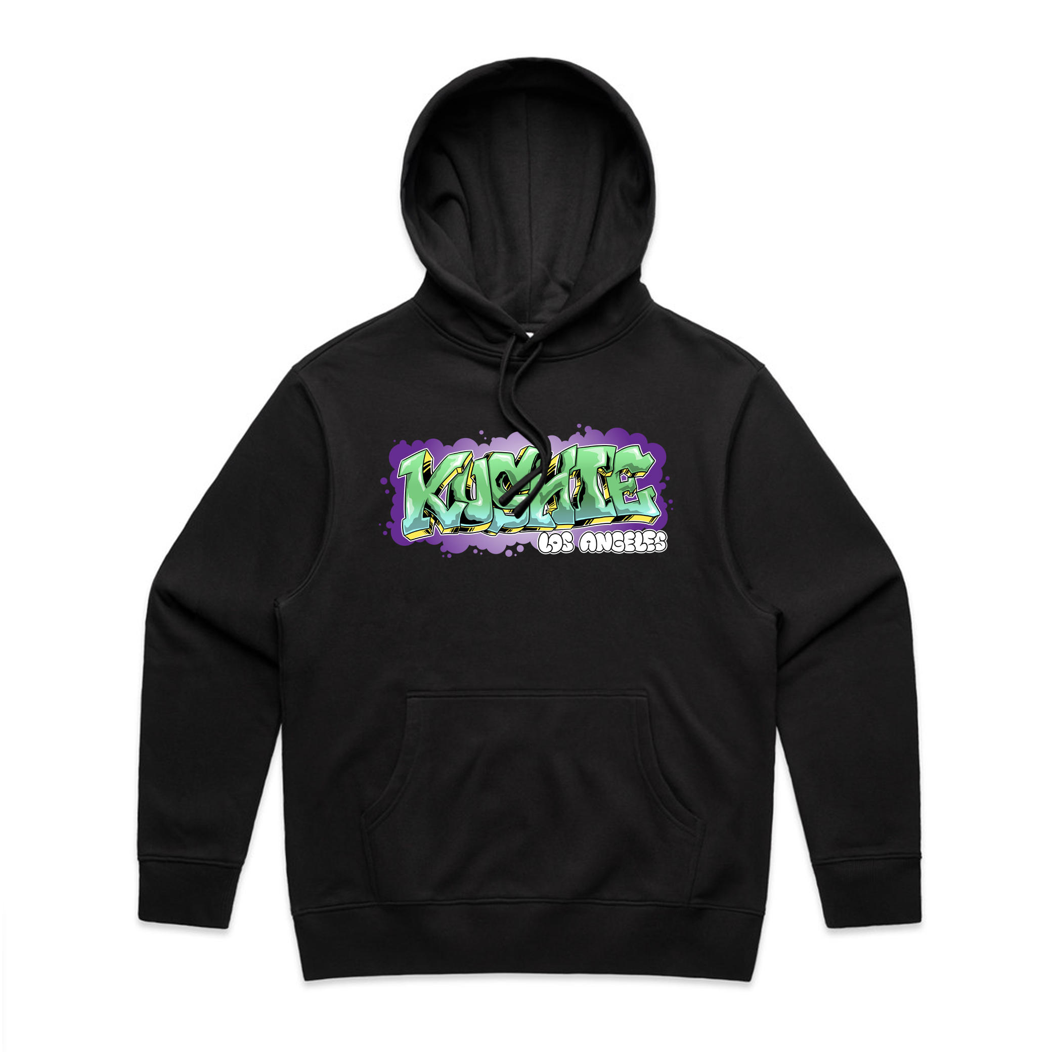 KUSHIE GRAFFITI HOODIE BLACK