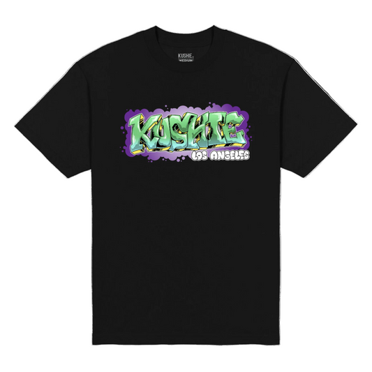 KUSHIE GRAFFITI T-SHIRT - BLACK
