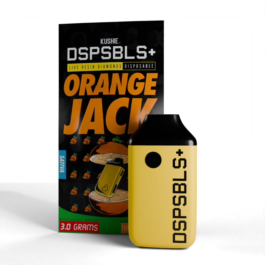 Orange Jack (Sativa) DSPSBLS+ 3G HEMP THCA Live Resin Diamonds All In One