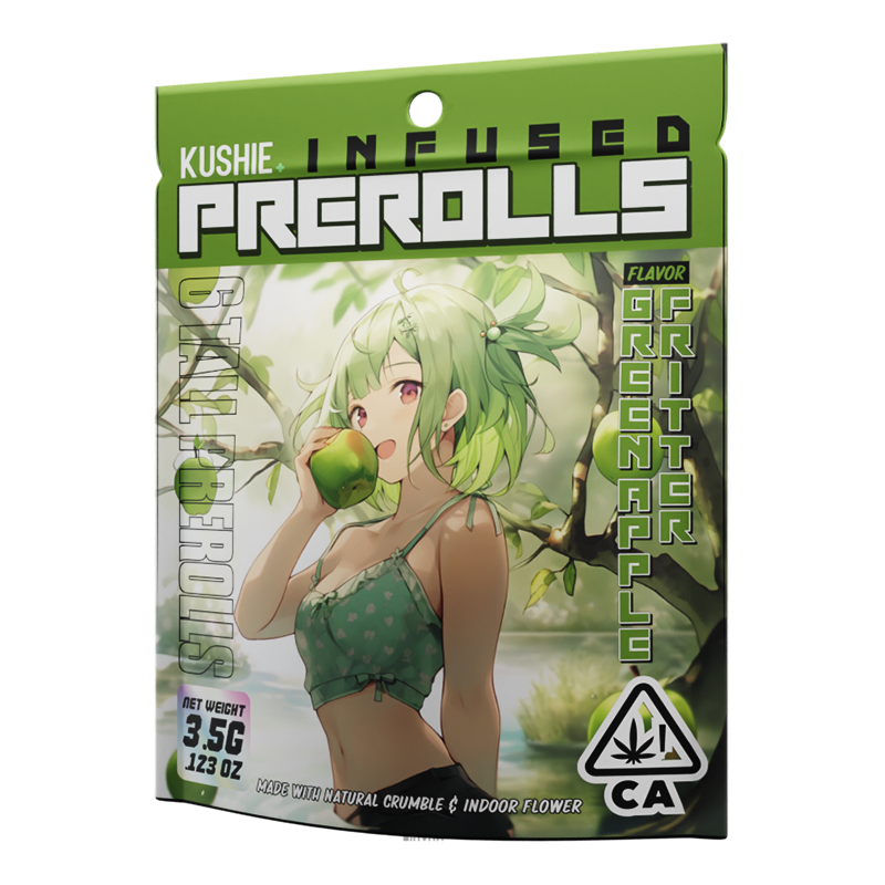 Green Apple Fritter (Hybrid) THCA infused prerolls 5PK (0.6g x 5) 3G
